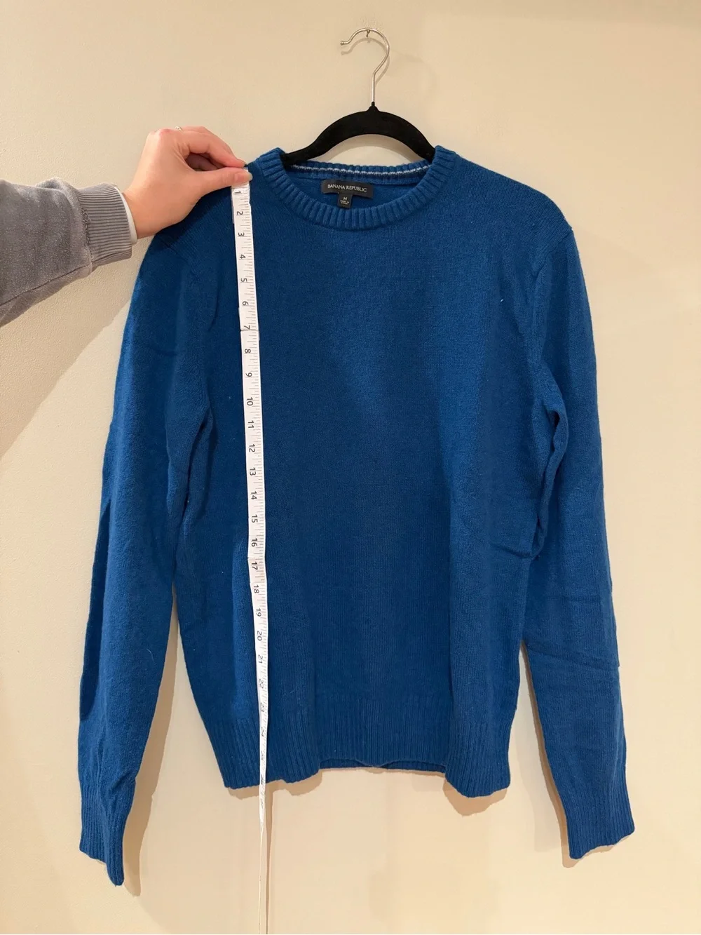 Banana Republic Blue Italian Merino Crewneck Sweater